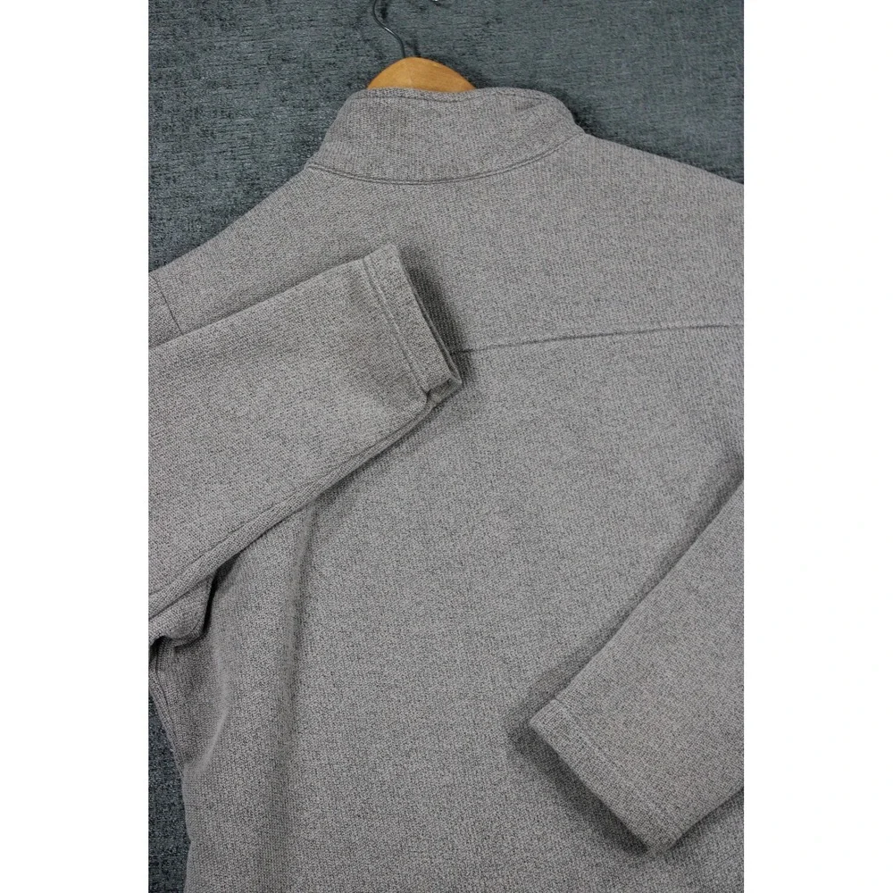 Columbia Mens Gray Quarter Zip Pullover Sweater Heavy Knit Size L RN 69724